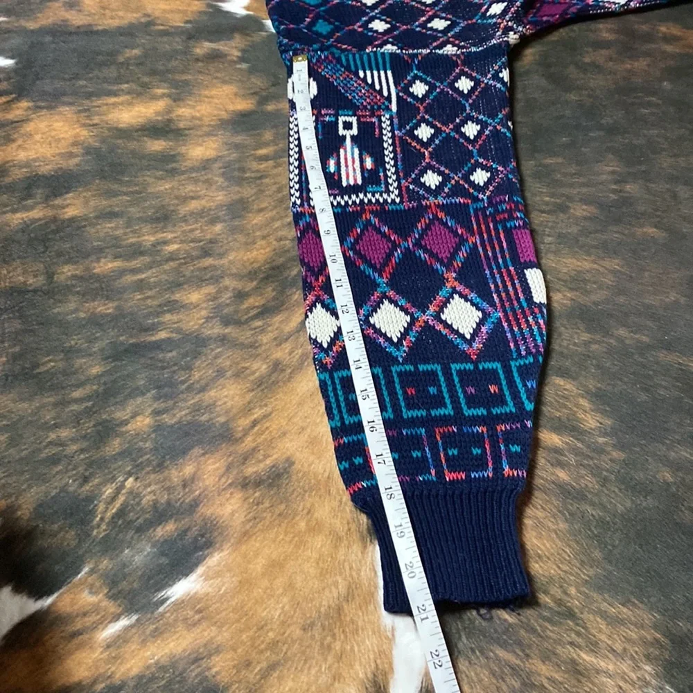 Vintage 80s Gorgeous Graphic Sweater 🔷 - Picture 4 of 4